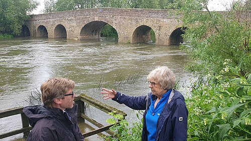 Dan Boatright-Greene in front of Pershore old bridge